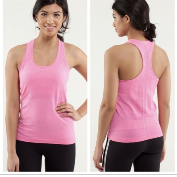 lululemon athletica Tops - Lululemon | Run Swiftly Tech Racerback Tank Size 12 Hot Pink